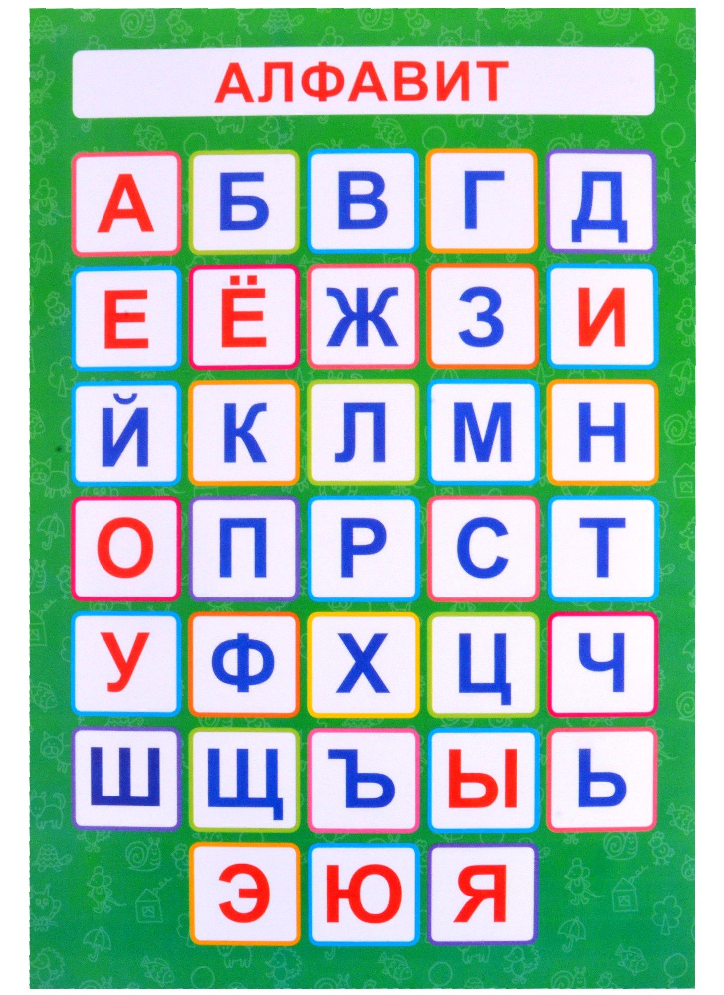 Феникс + | Обучающий плакат-листовка "Алфавит"