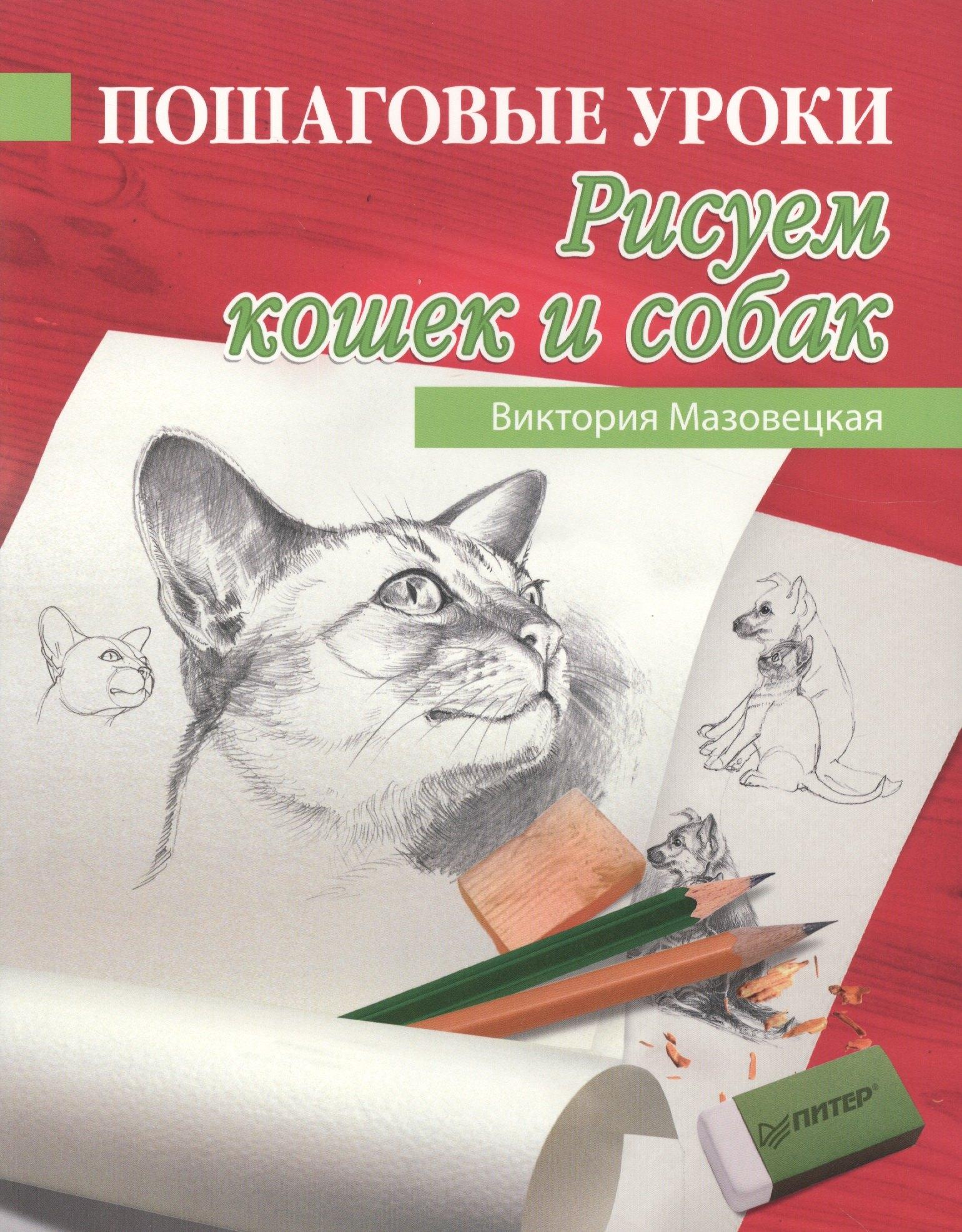 Питер | Пошаговые уроки рисования. Рисуем кошек и собак