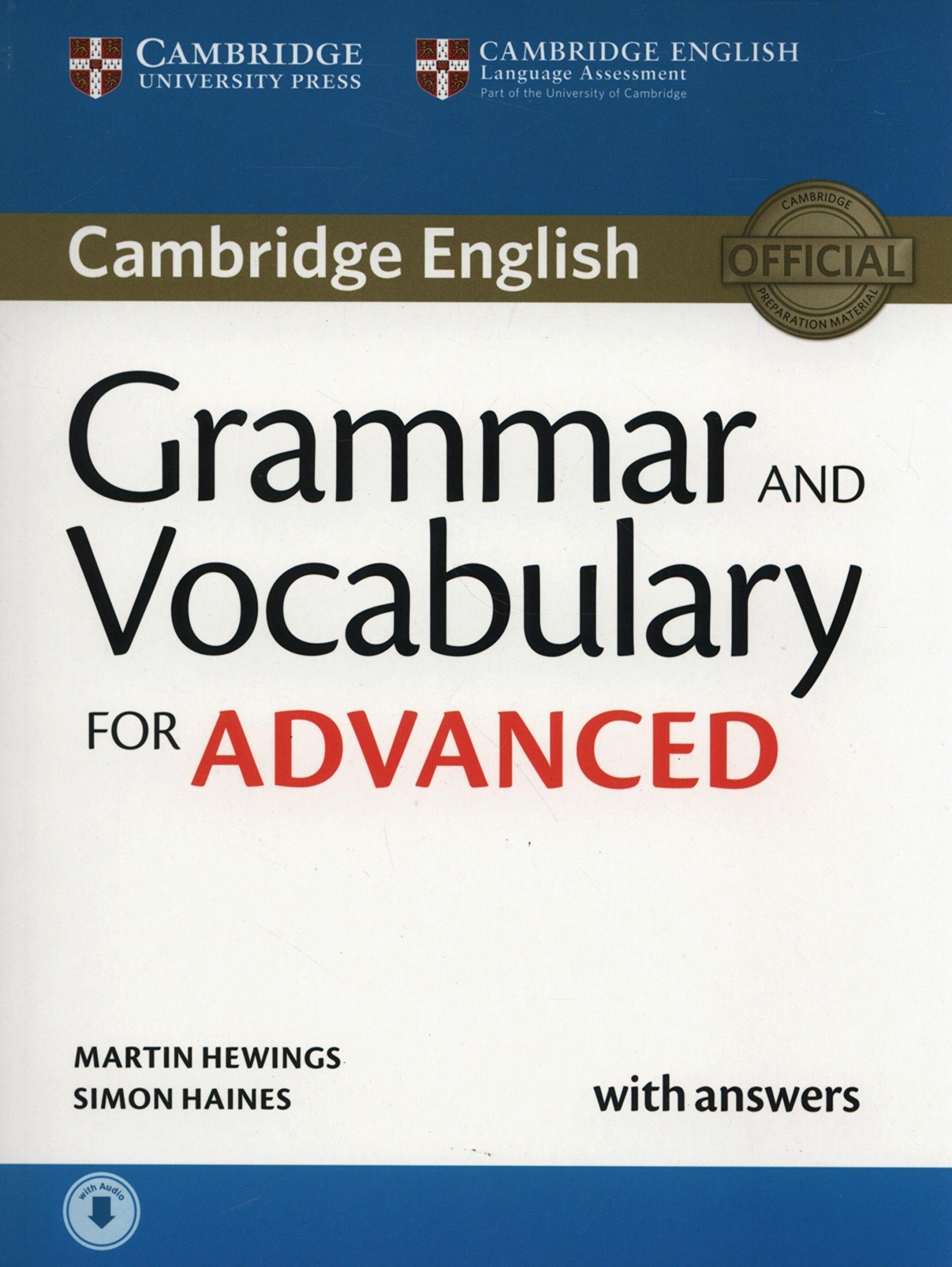 Cambridge University Press | Gr and Voc for Adv Bk w/ans + Aud