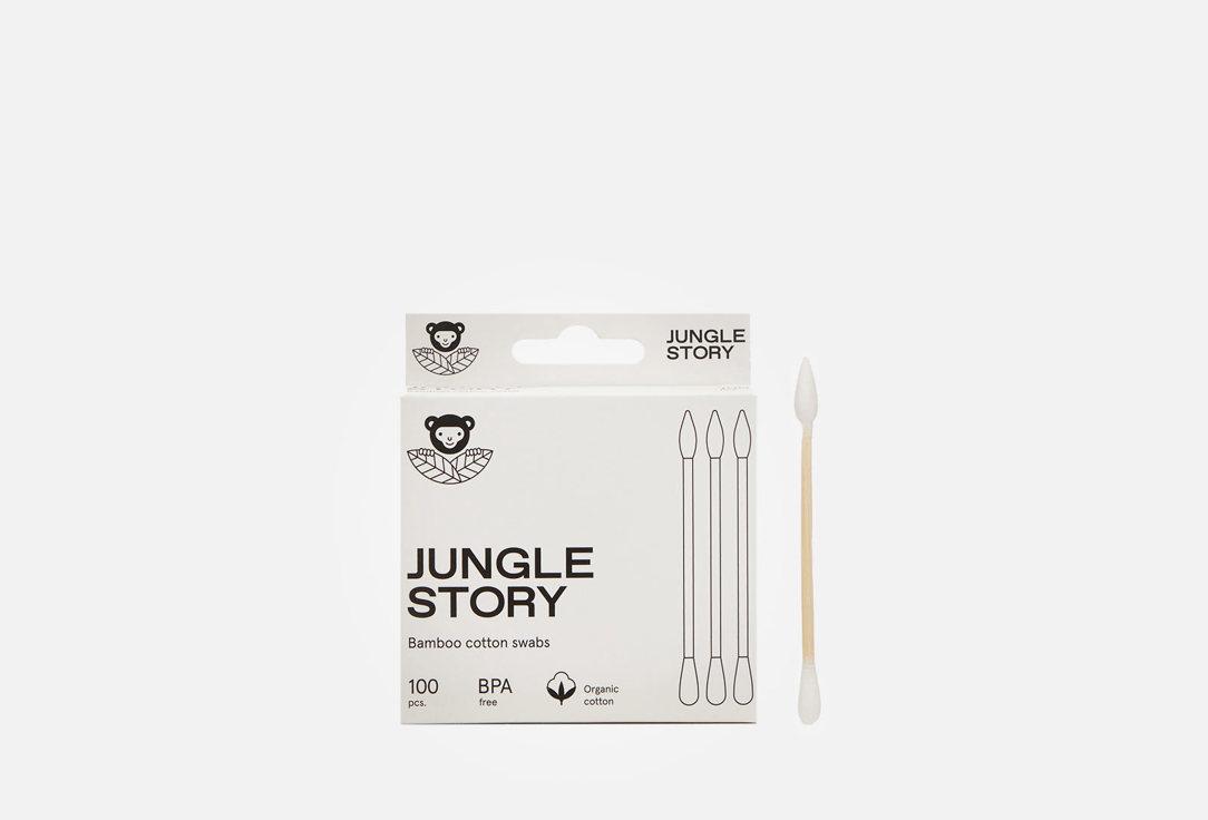 White Bamboo swabs  two tip buds. Цвет: White