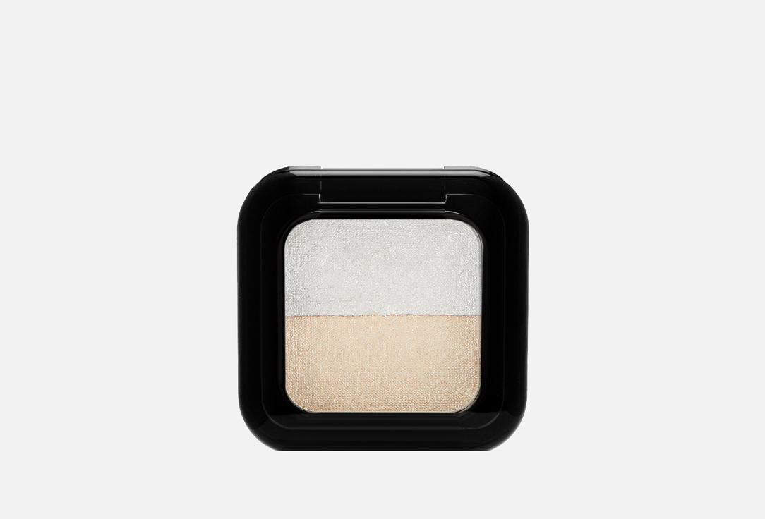 BRIGHT DUO EYESHADOW. Цвет: 01 Metallic White / True Gold