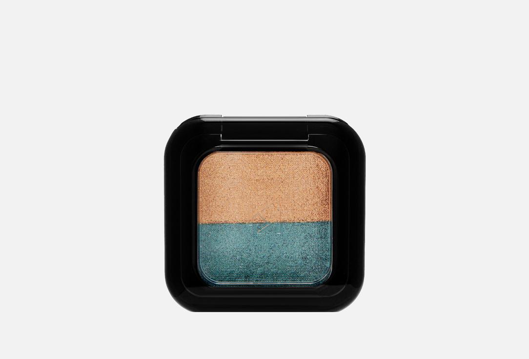 BRIGHT DUO EYESHADOW. Цвет: 15 Classic Gold / Green Teal