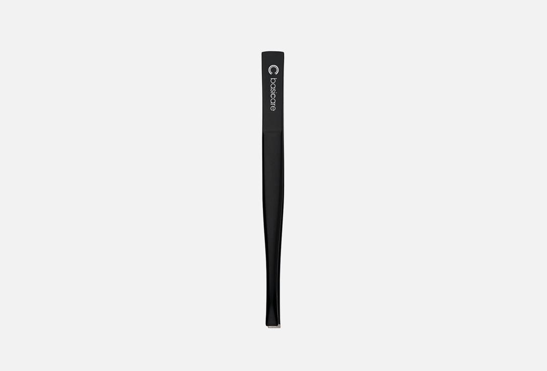 MATT BLACK TWEEZERS -FLAT TIPS. 1 шт