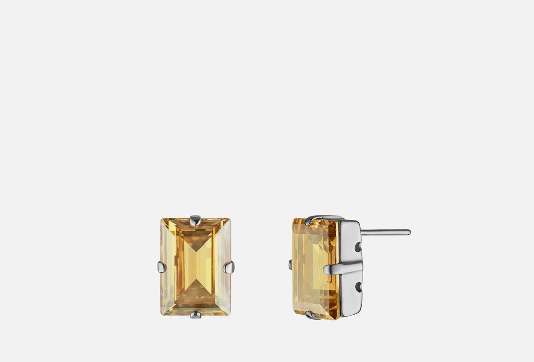 Step Cut Gold Earrings. Цвет: