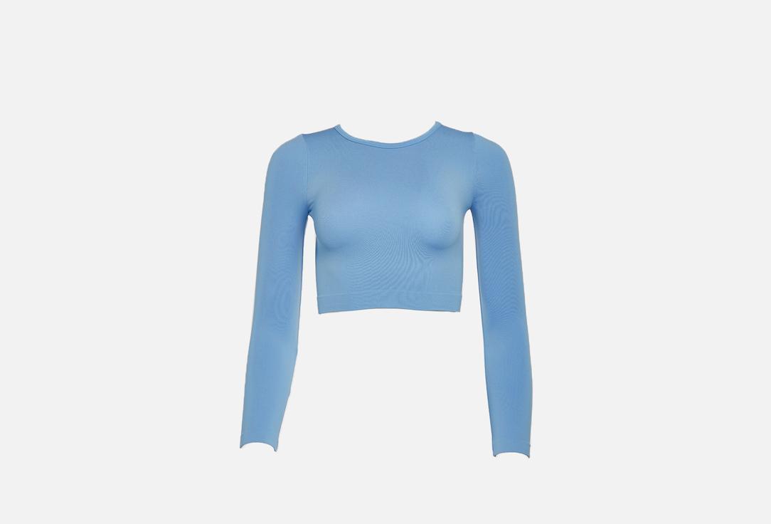 Crop Top Manica Lunga iron. Цвет: Blue berry