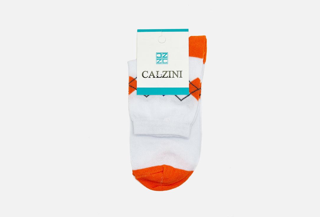 CALZINI | ромбы, белый. Цвет: