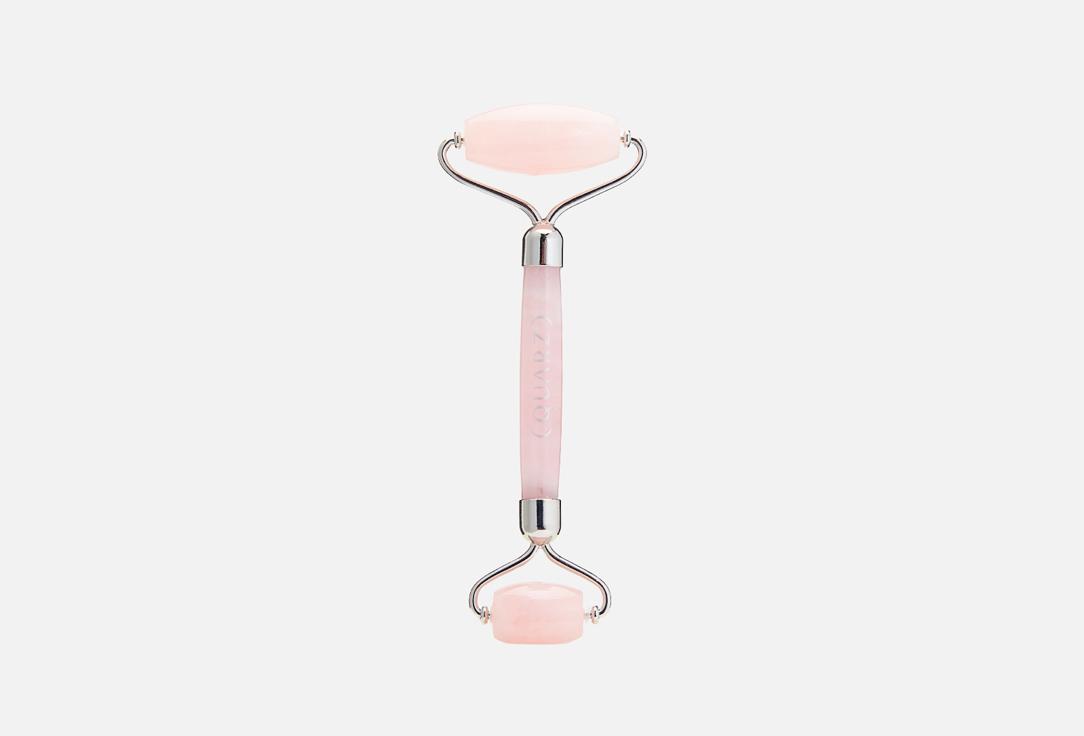 Rose Quartz facial roller Silver. 1 шт