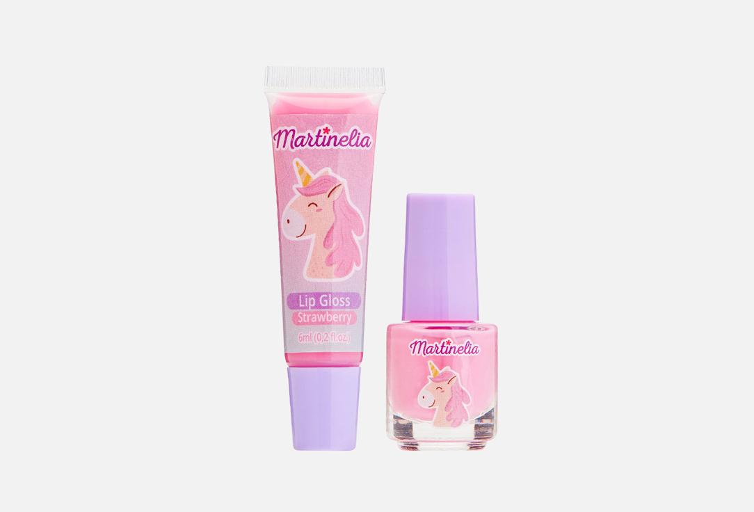 Little Unicorn Lip Gloss + Nail Polish. 2 шт