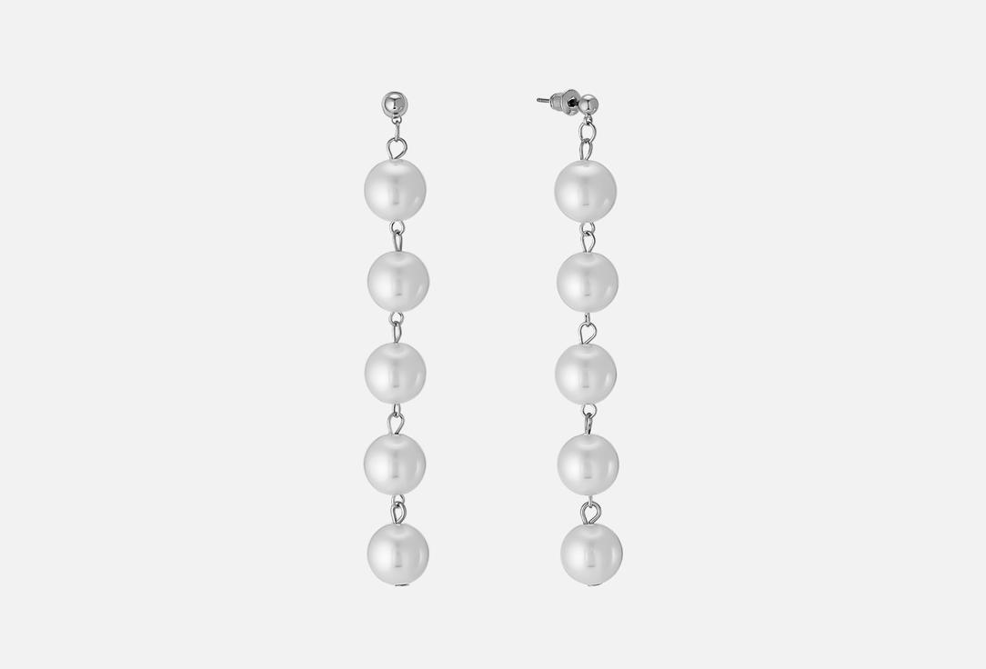 Long earrings Pearl cascade. 2 шт