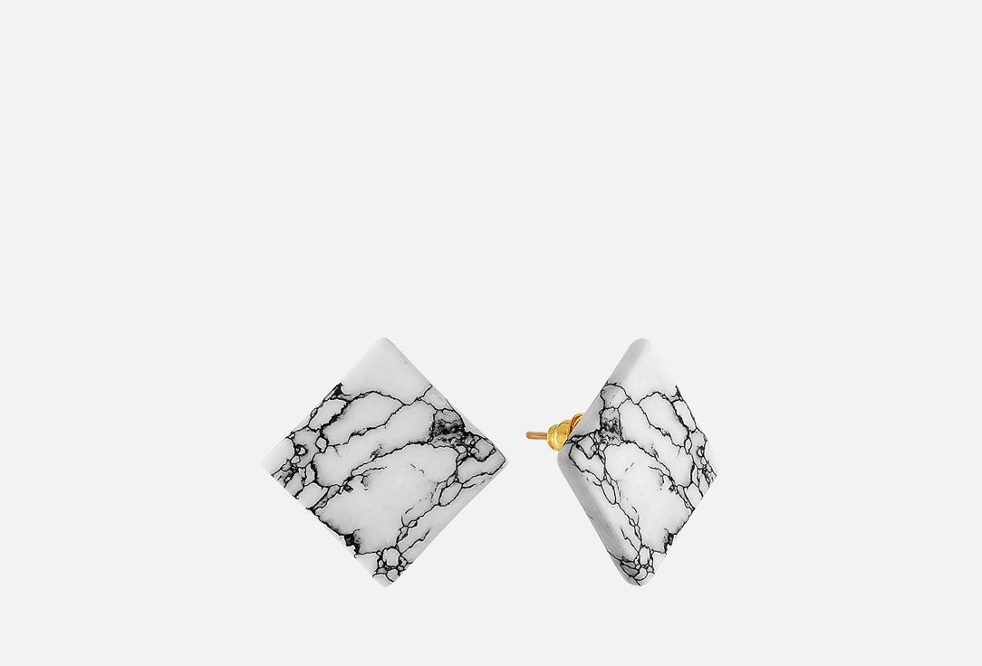 Earrings Marble city. 2 шт