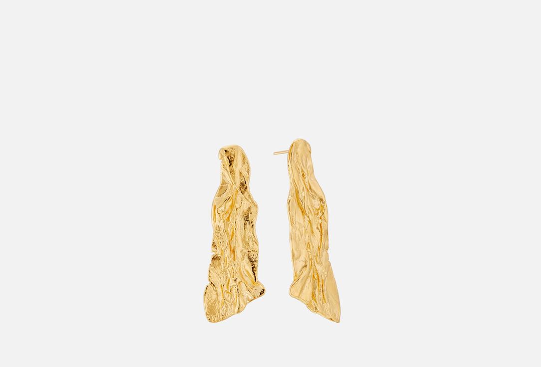 Ringstone | Gold-plated big stick earrings. Цвет: