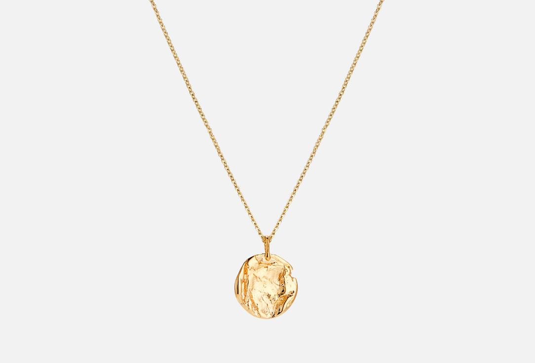 Gold-plated medallion big circle. 1 шт