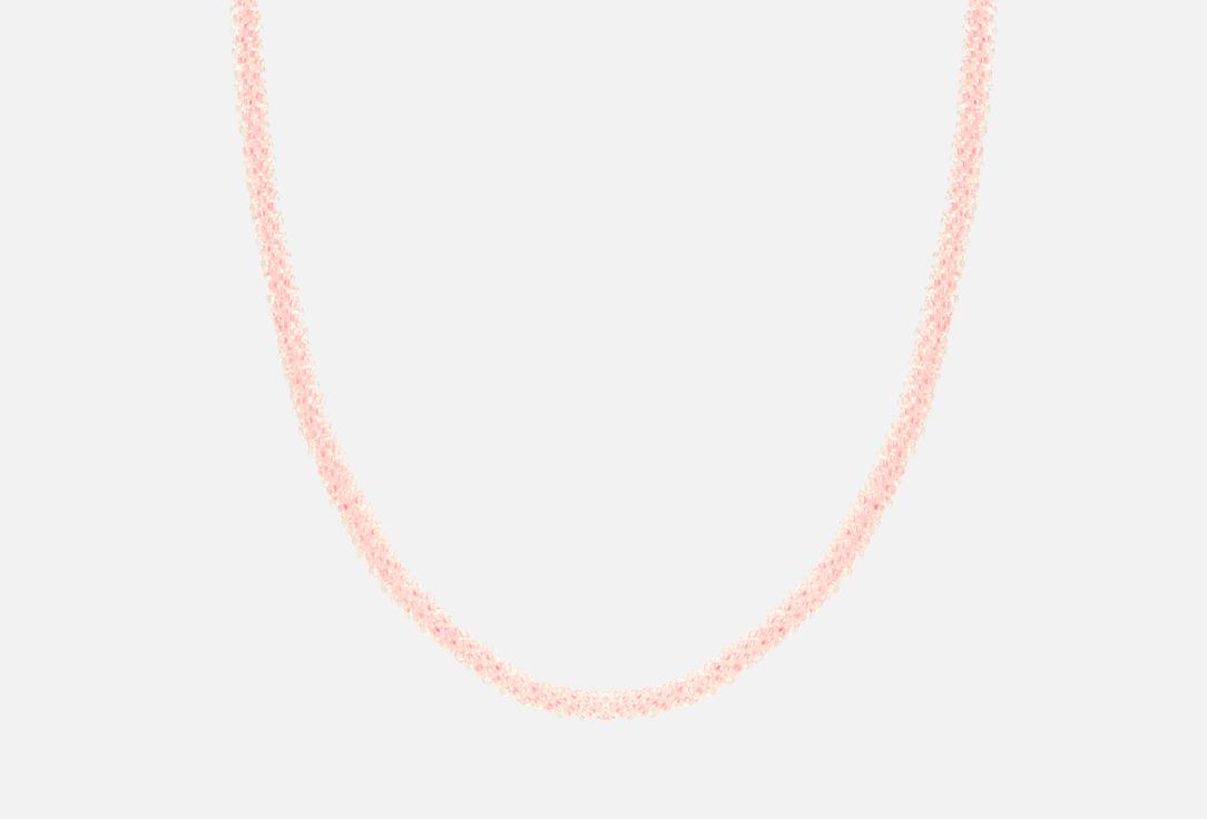 Evening beaded necklace Pink. 1 шт