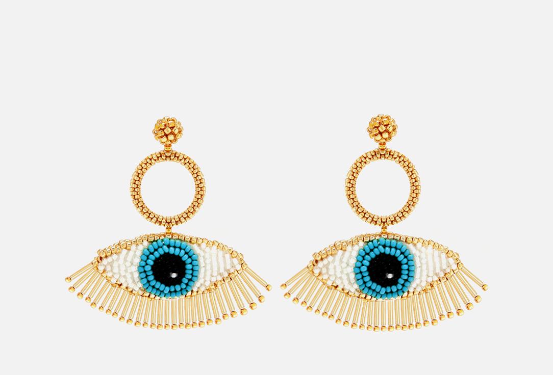 Evil eye earrings Blue. 2 шт