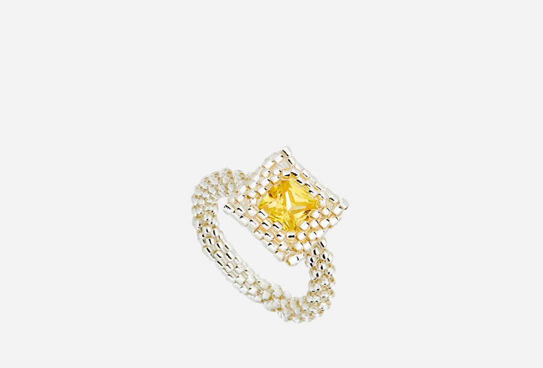 Engagement beaded ring Yellow. Цвет: