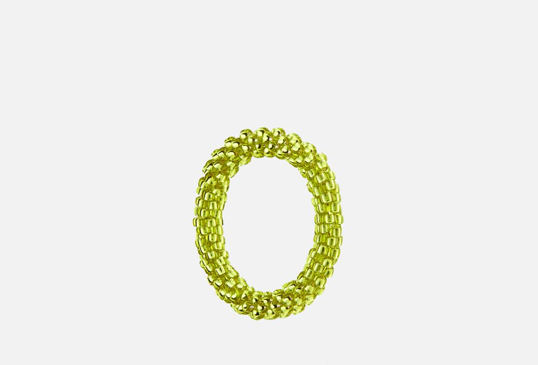 Simple beaded ring Green. 16