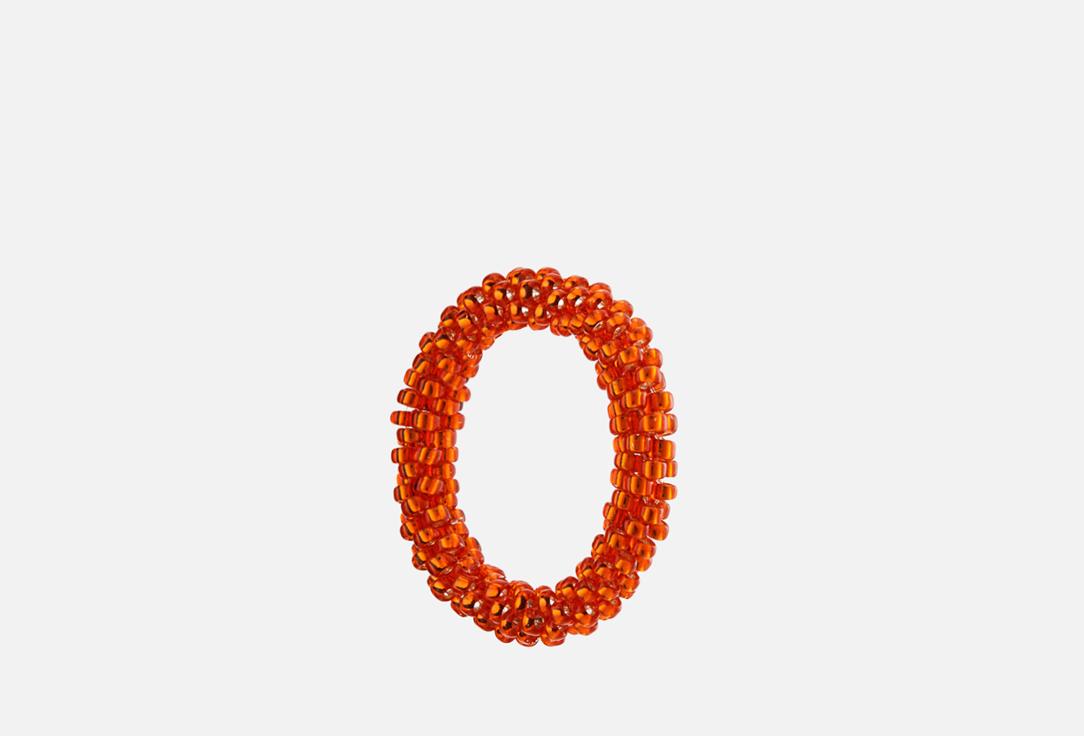 Simple beaded ring Red-orange. 16