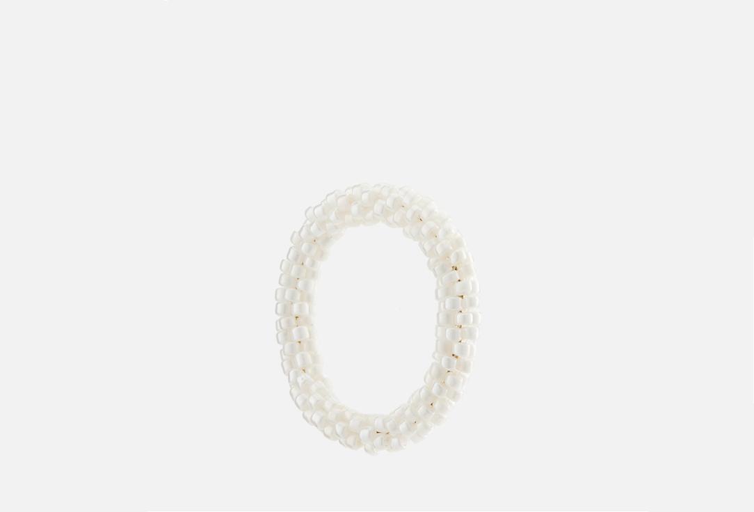 Simple beaded ring Milky. 16