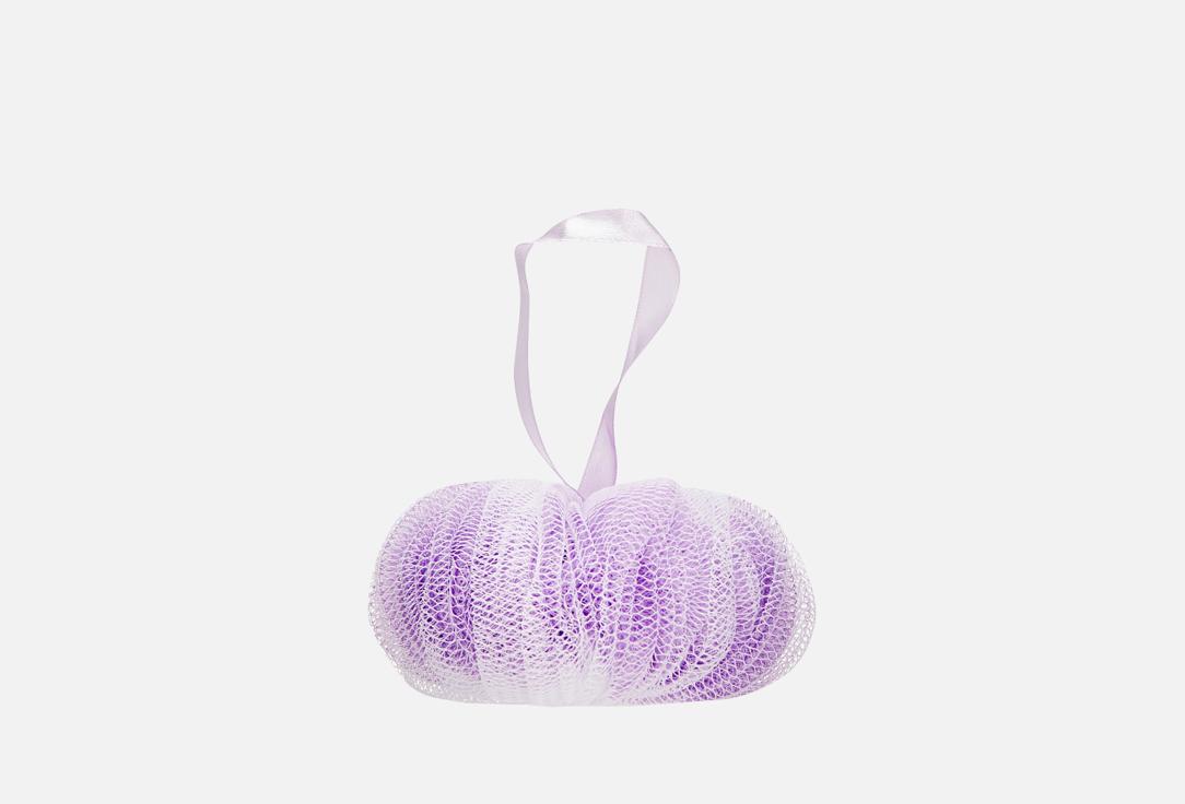 LUXE BATH SPONGE -LIGHT PURPLE-CREAM. 1 шт