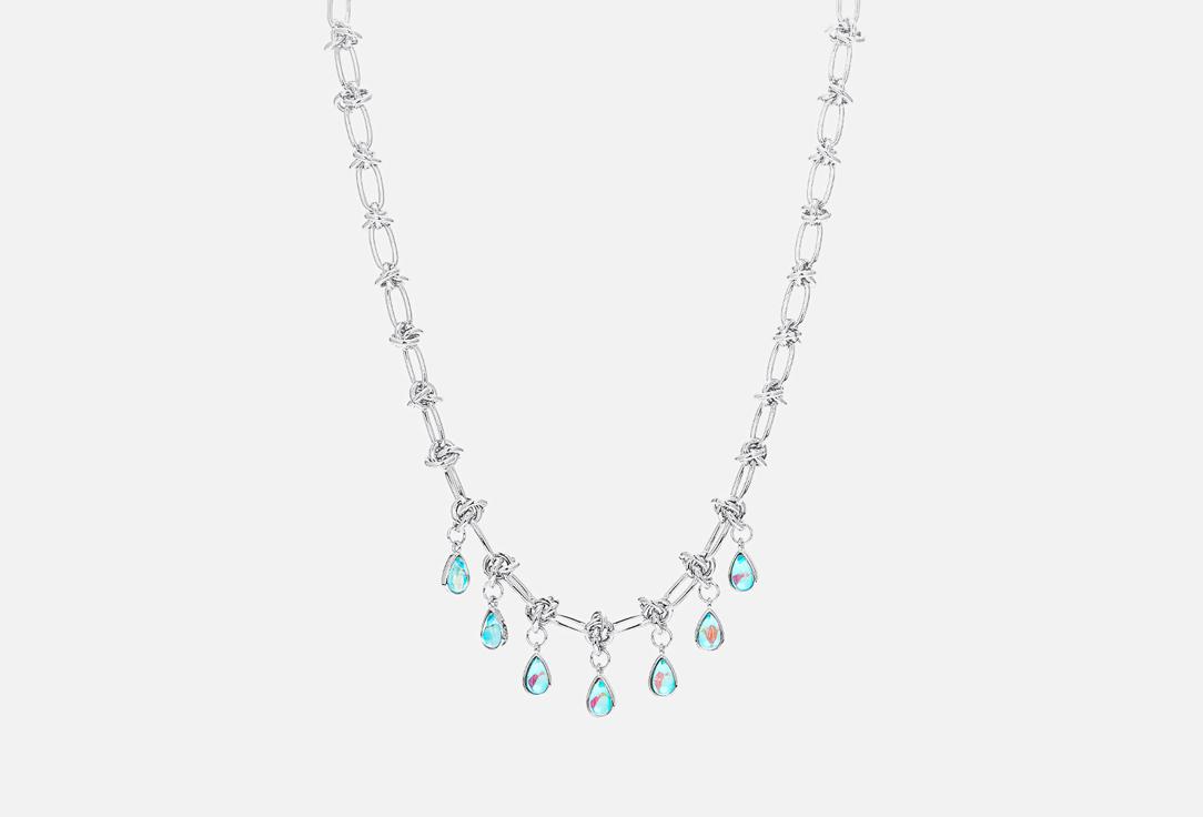 Moonstone drops necklace. 1 шт