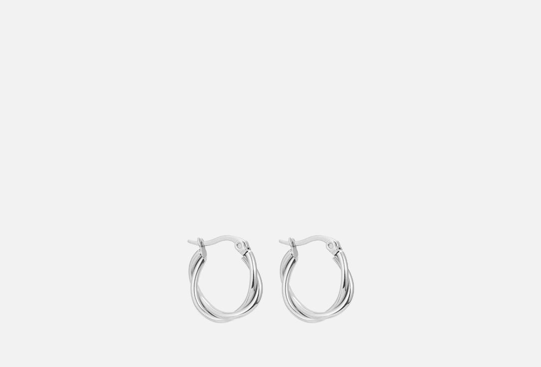 Hoop earrings silver. 2 шт