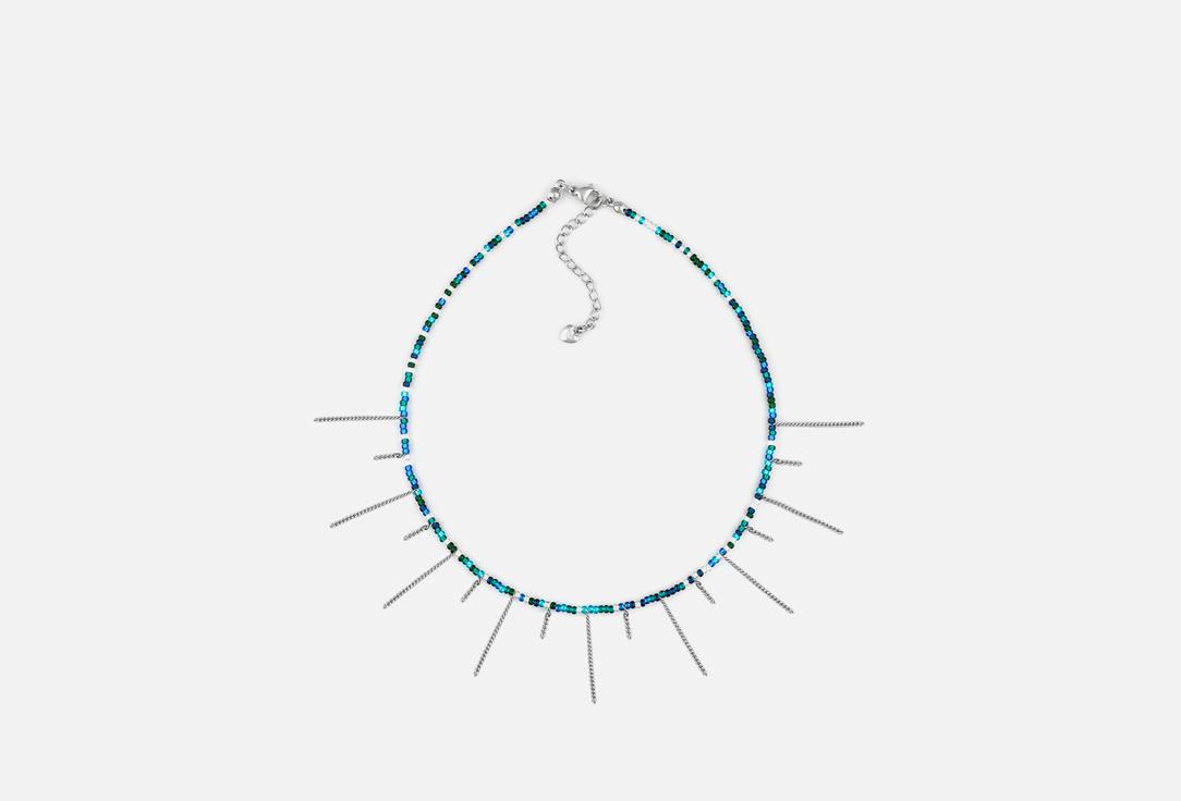 Higher-aura | Beaded choker around the neck with a chain. 1 шт