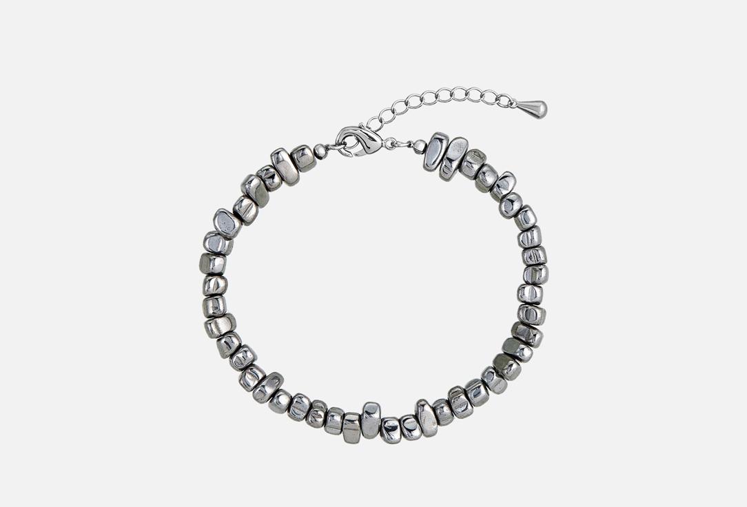 silver hematite bracelet. 1 шт