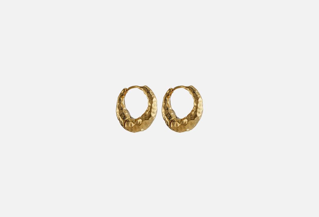 Earrings made of brass with rhodium plated gold color. Цвет: