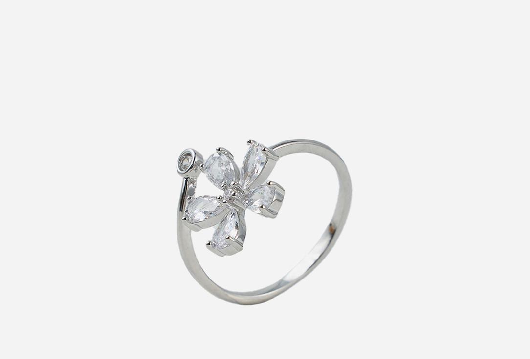 The ring is a dimensionless flower with zirconium in rhodium. 1 шт