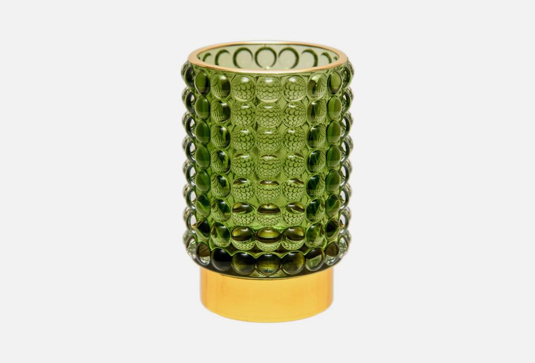 Decorative candle holder green. 1 шт