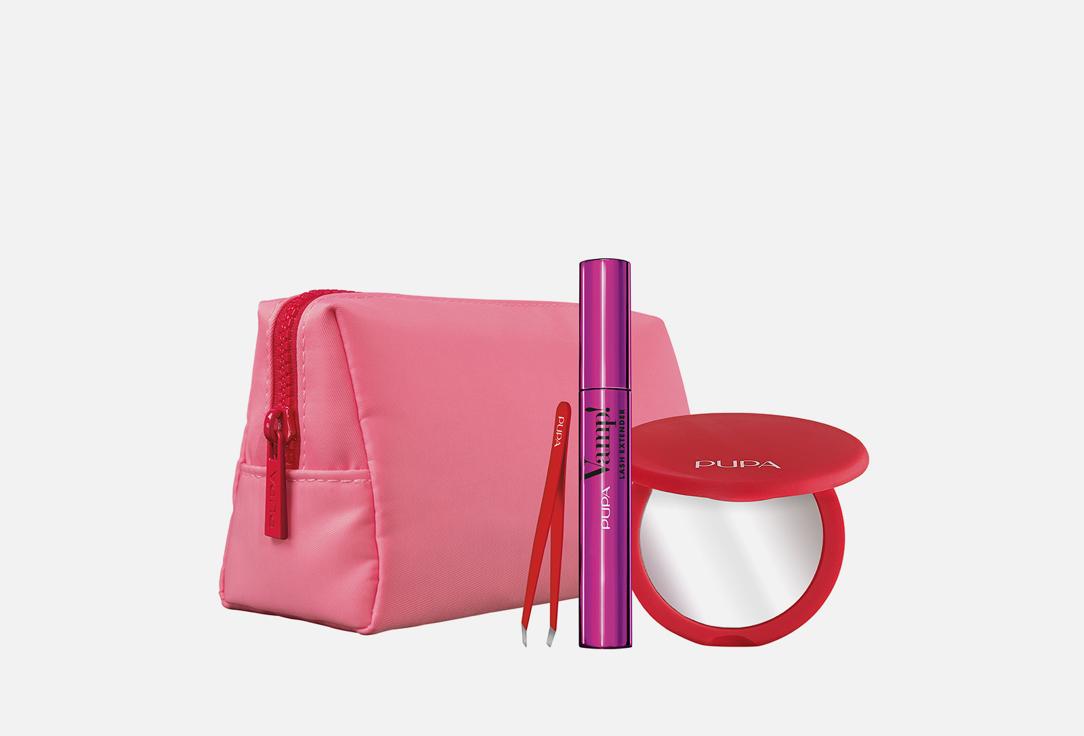 VAMP! LASH EXTENDER + mirror + tweezers + beauty bag. 4 шт