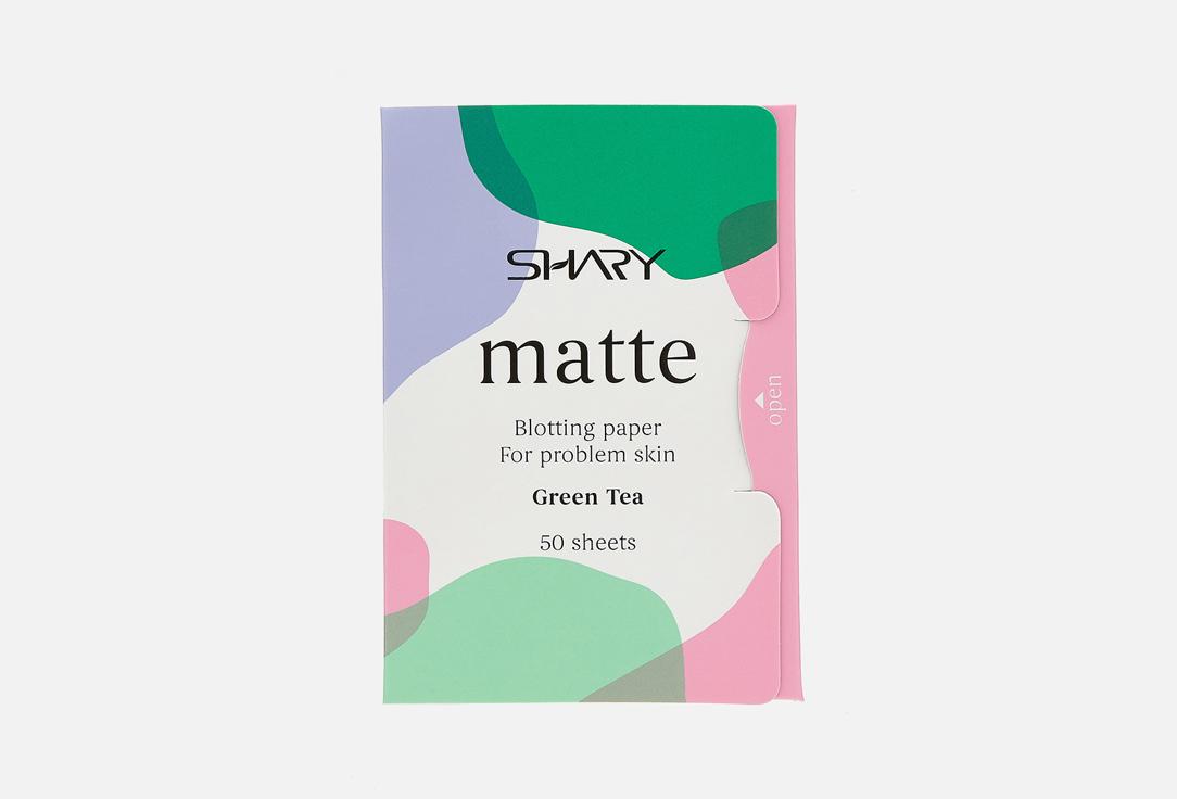 Matte blotting paper for problem skin Green Tea. 50 шт