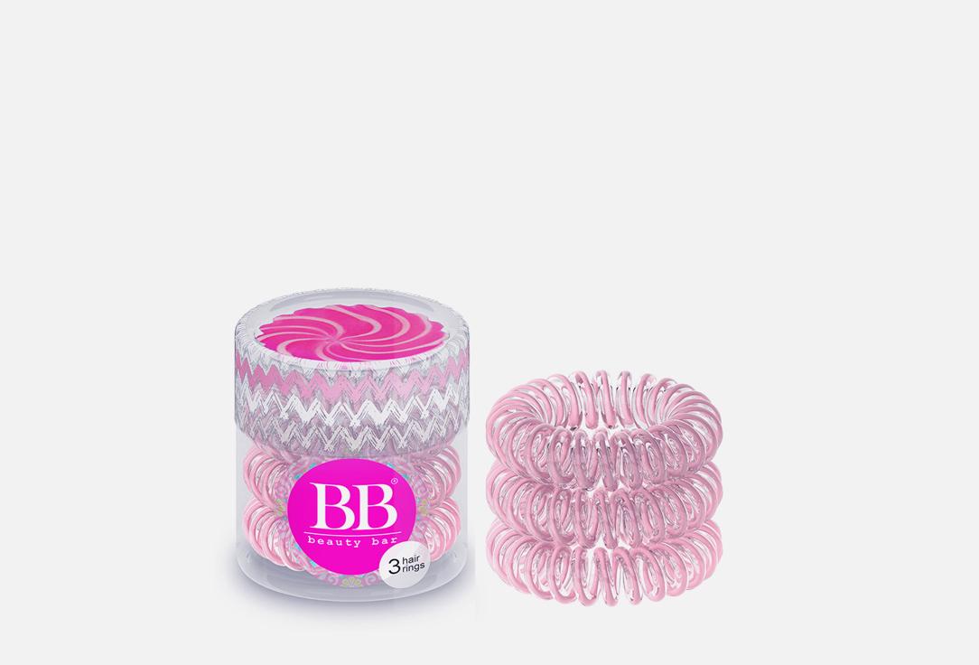 Hair rings Clear Pink. 3 шт