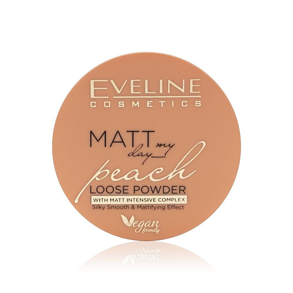 Рассыпчатая пудра для лица Eveline Matt my day Peach
