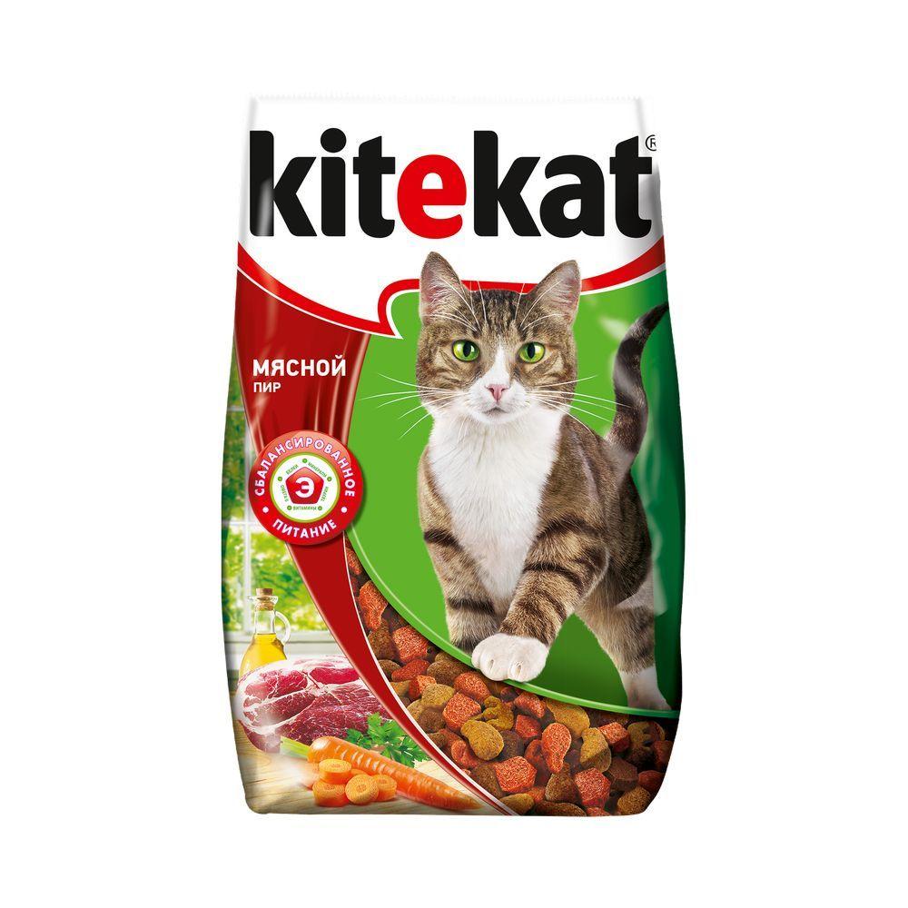 Kitekat | Сухой корм для кошек Kitekat Мясной пир 800г