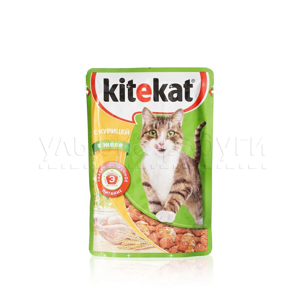 Kitekat | Корм для кошек Kitekat с курицей в желе 85г
