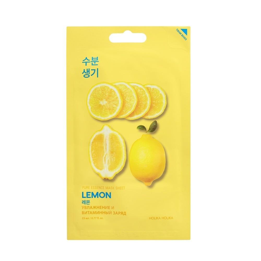 Holika Holika | Тканевая маска Holika Holika для лица " Pure Essence Mask Sheet Lemon " тонизирующая , с экстрактом лимона 23мл
