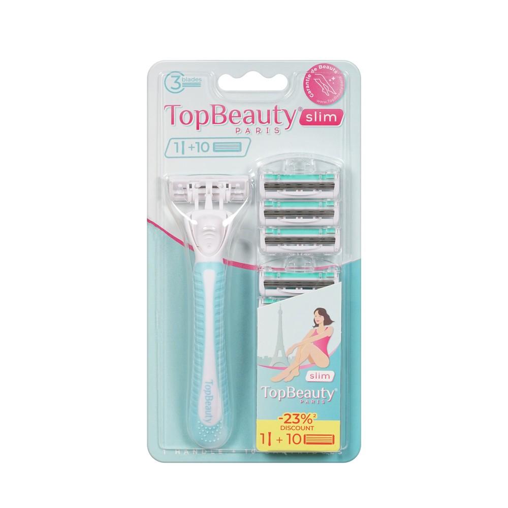 Женский станок TopBeauty Paris + сменные кассеты 3 лезвия 10шт