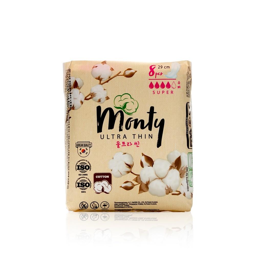Monty | Женские прокладки Monty Ultra Thin Super Plus , 8шт