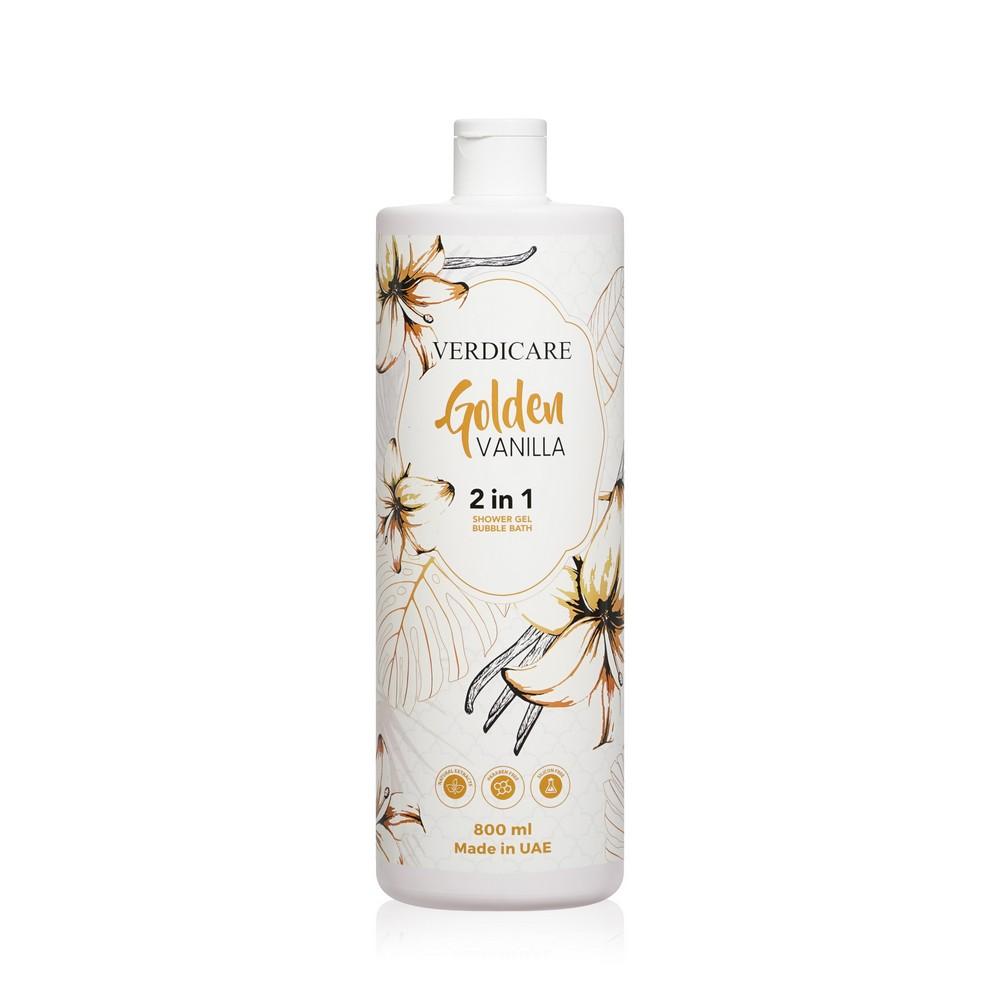 Гель для душа и пена для ванны Verdicare Golden Vanilla 2 in 1 800мл