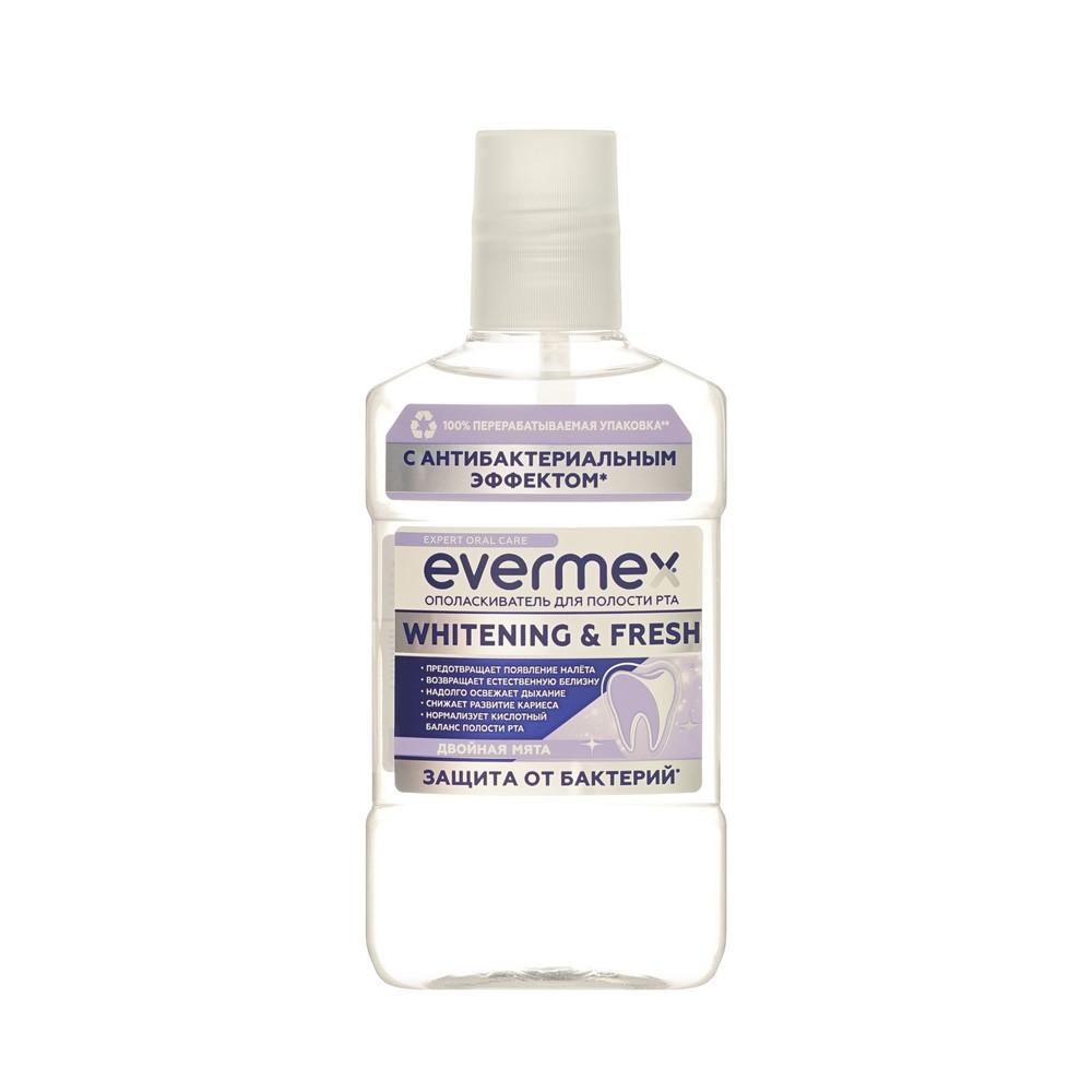 Ополаскиватель для полости рта Evermex Whitening & Fresh двойная мята 250мл