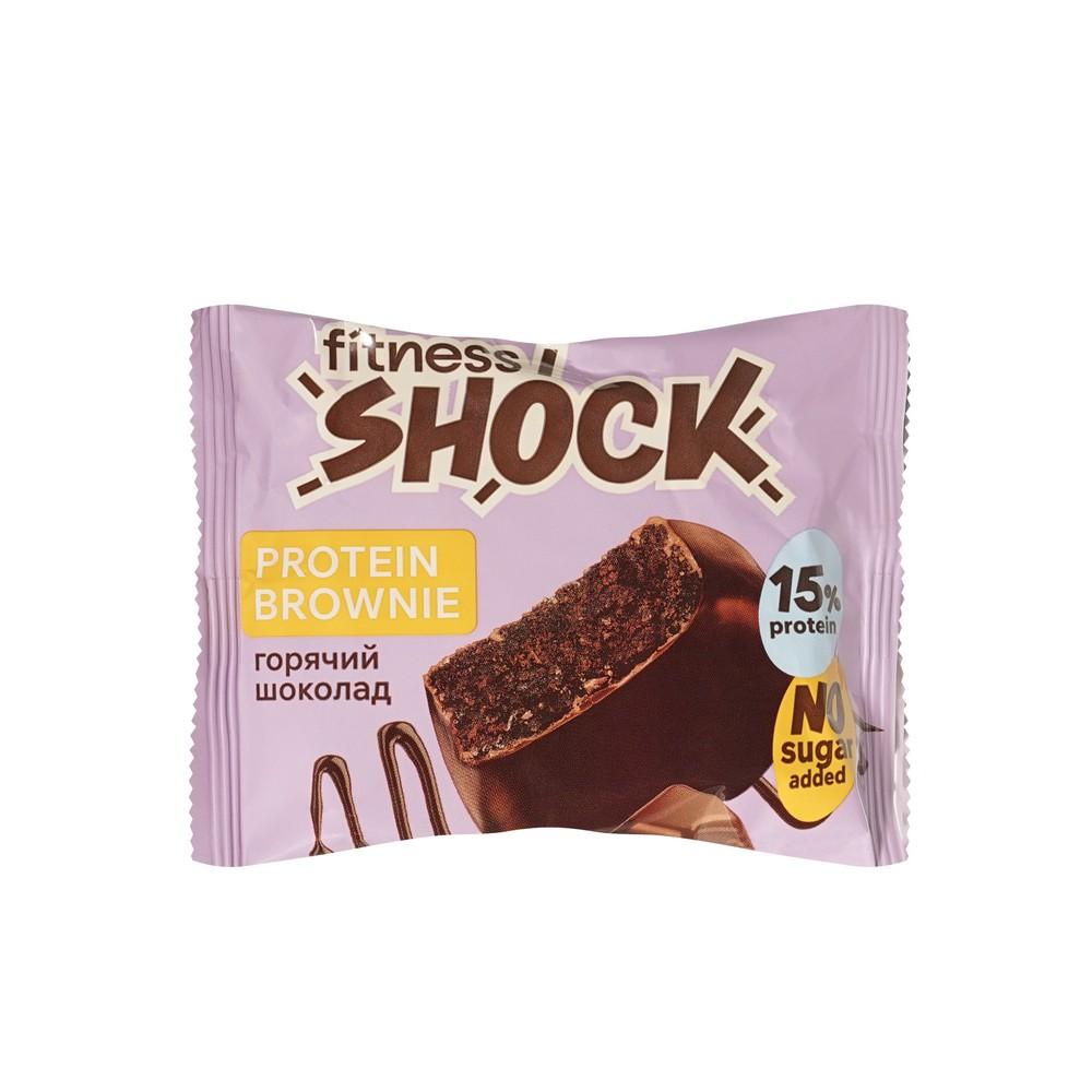 Изделие кондитерское глазированное Брауни Горячий шоколад Fitness SHOK Protein Brownie 50г