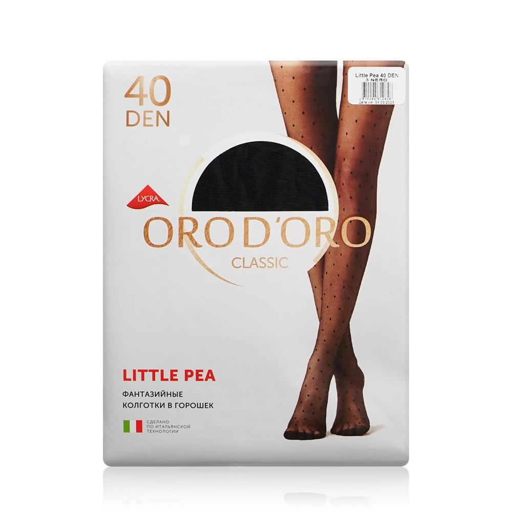 Orodoro | Женские колготки с рисунком Orodoro Little Pea 40den Nero 3 размер