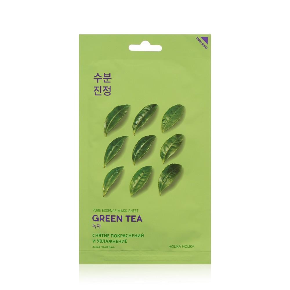 Holika Holika | Тканевая маска Holika Holika для лица " Pure Essence Mask Sheet Green Tea " противовоспалительная 23мл