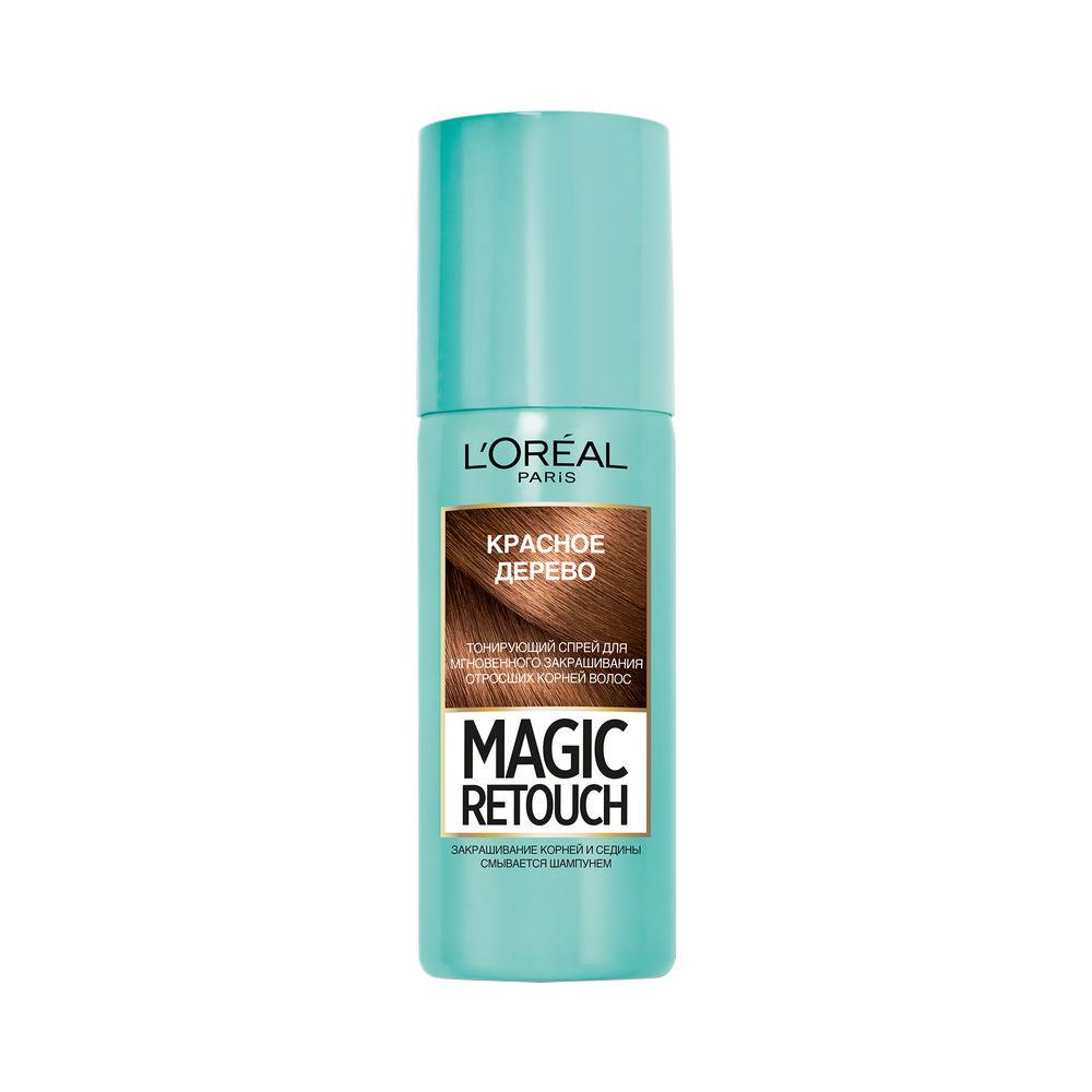Тонирующий спрей L'Oreal Paris Magic Retouch для мгновенного закрашивания отросших корней волос 06 Красное дерево 75мл