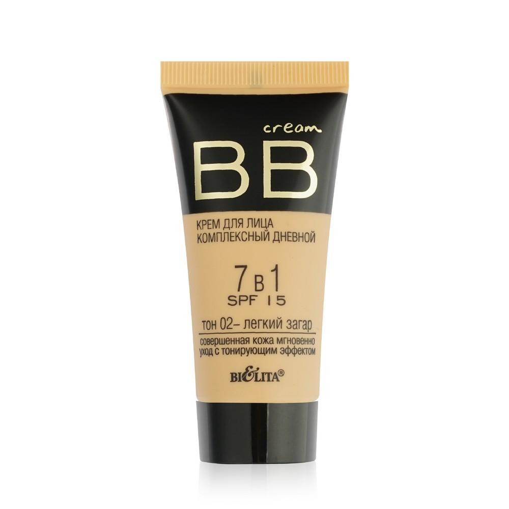Bielita | BB крем для лица Bielita 7 в 1 комплексный дневной SPF 15 02 Легкий загар 30мл