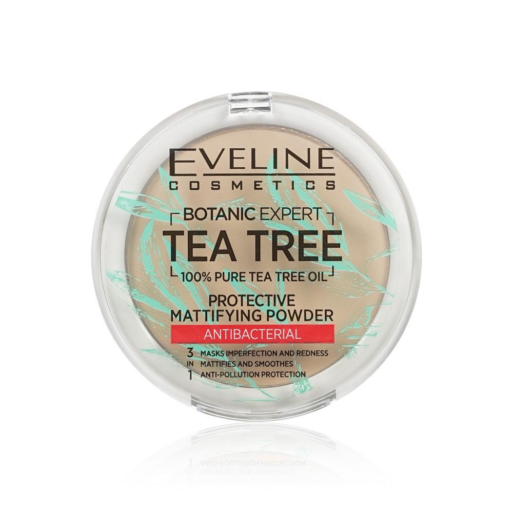 Пудра для лица Eveline Tea tree антибактериальная матирующая 003 Light beige 9г