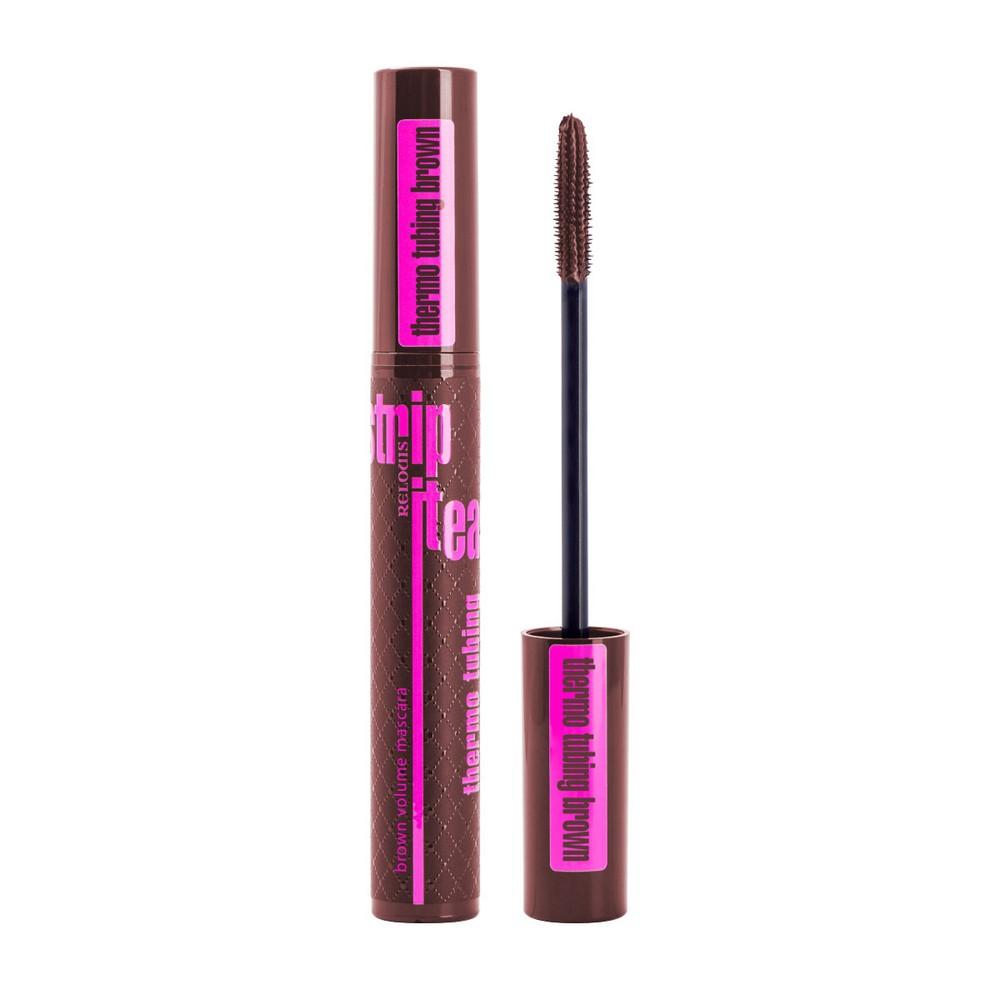 Объёмная тушь для ресниц Relouis Strip it Easy Thermo tubing brown volume mascara коричневая 9мл