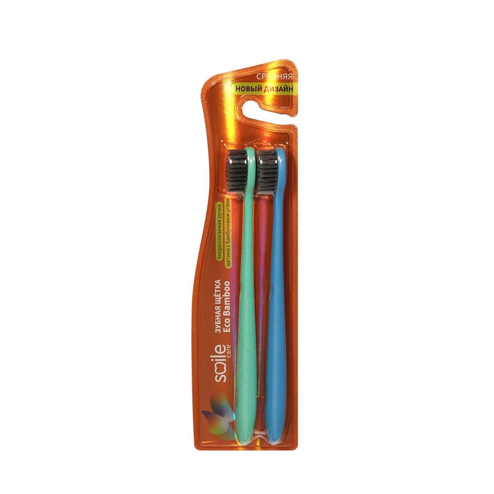 Smile Care | Зубная щетка Smile Care Eco Bamboo средняя 2шт