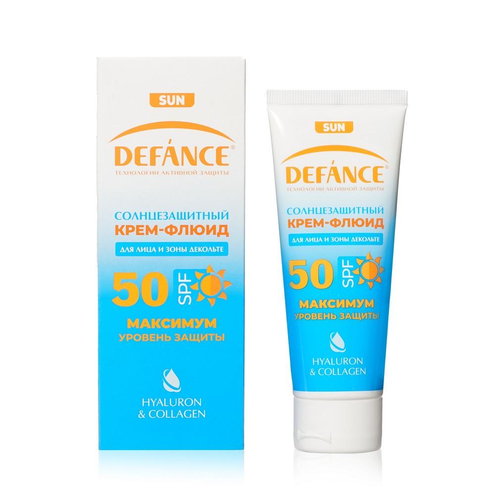 Солнцезащитный крем - флюид для лица и зоны декольте Defance Sun SPF 50 75мл